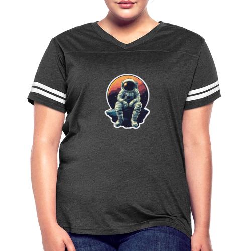 Astronaut in the Void - Women's V-Neck Football Tee