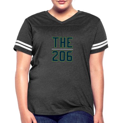 THE | 206 - Washington Spirit Gear - Game Day Line - Women's V-Neck Football Tee