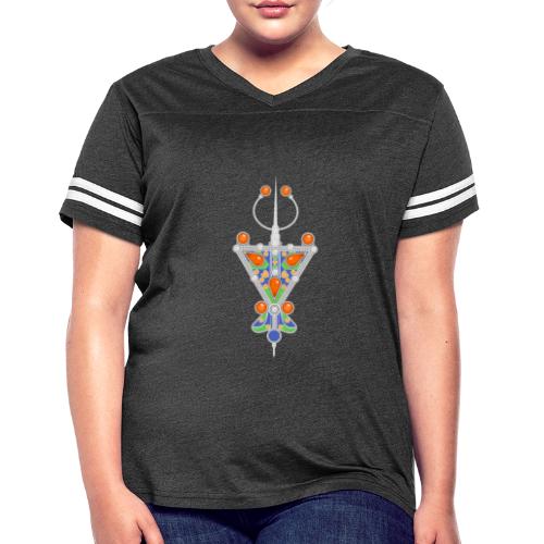 Amazigh: Tazerzit Heritage - Women's V-Neck Football Tee