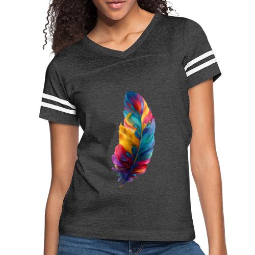 Spectrum Feather Flow - Women's V-Neck Football Tee