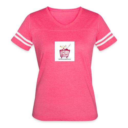 sassnsips com drinksfriendstelevision - Women's V-Neck Football Tee