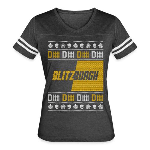 Blitzburgh - Women's V-Neck Football Tee