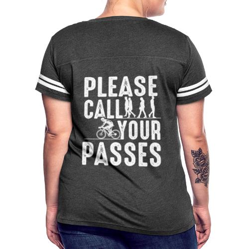 Please Call Your Passes - Women's V-Neck Football Tee
