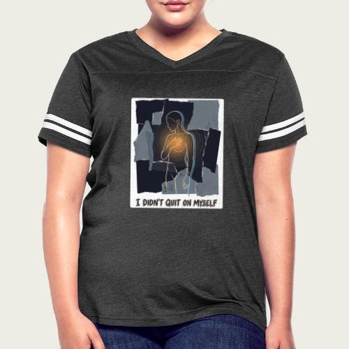 Recovery Mantra I didn't quit on myself - Women's V-Neck Football Tee