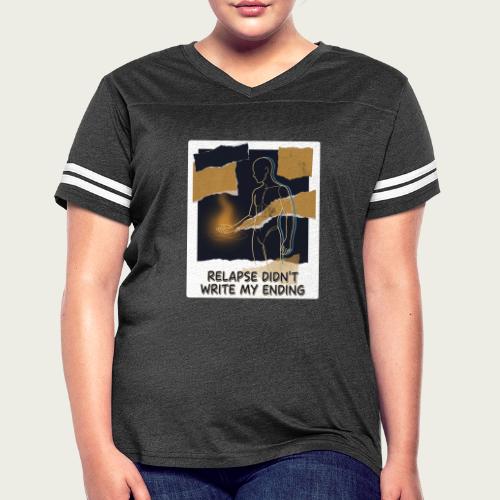 Recovery Mantra Relapse didn't write my ending - Women's V-Neck Football Tee
