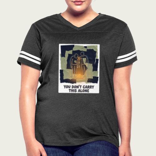 Recovery Mantra You don't carry this alone - Women's V-Neck Football Tee