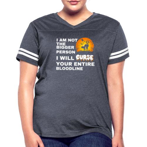 I am not the bigger person - Women's V-Neck Football Tee