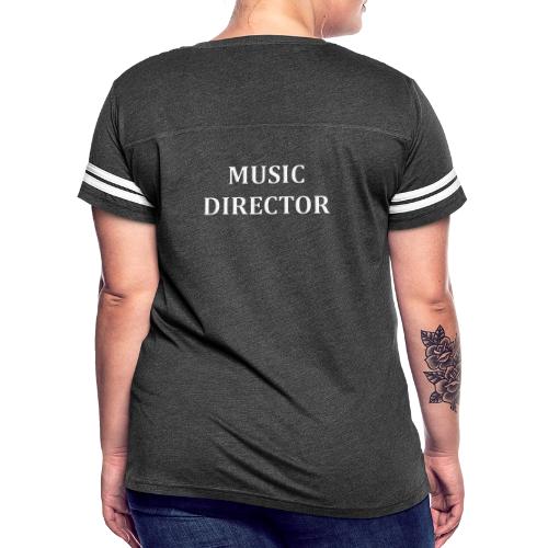 MUSIC DIRECTOR SWAG - Women's V-Neck Football Tee