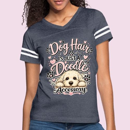 Dog Hair Is Just a Doodle Accessory - Women's V-Neck Football Tee