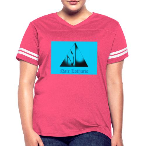 Aqua Blue Logo - Women's Vintage Sports T-Shirt