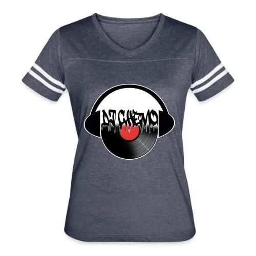 DJ Chemo Logo - Women's V-Neck Football Tee