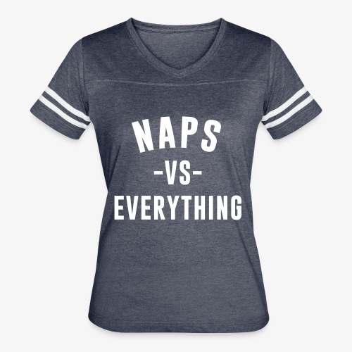 Naps VS Everything - Women's V-Neck Football Tee