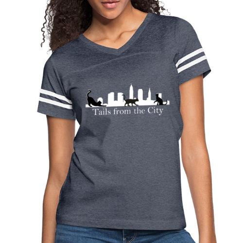 tails6 - Women's V-Neck Football Tee