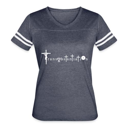 Transubstantiation - Women's V-Neck Football Tee