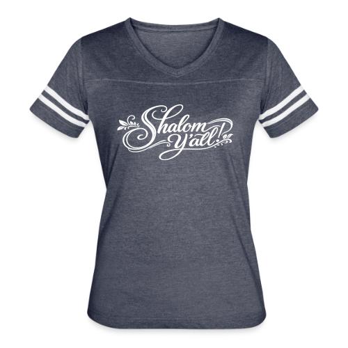 Shalom Y'all! - Women's V-Neck Football Tee