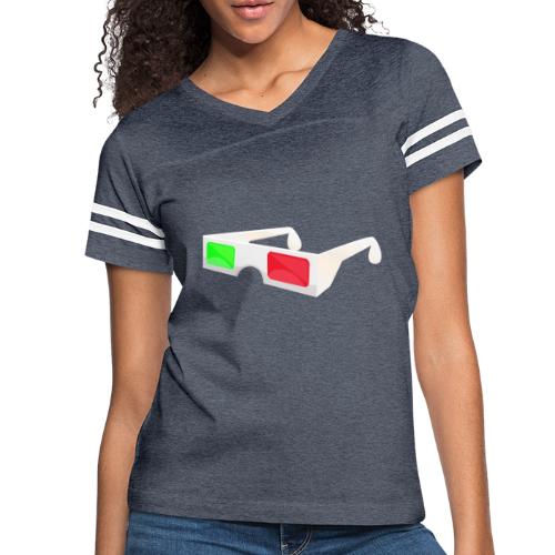 3D red green glasses - Women's Vintage Sports T-Shirt