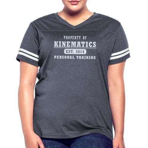 Property of light gray - Women's V-Neck Football Tee