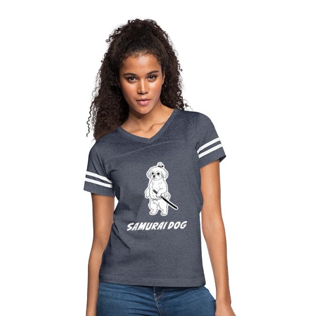 Samurai Maltese Katana Warrior Dog Tee