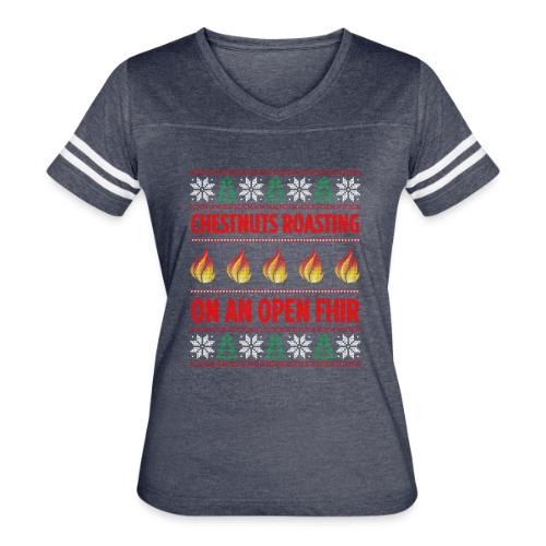 Ugly FHIR Sweater - Women's V-Neck Football Tee