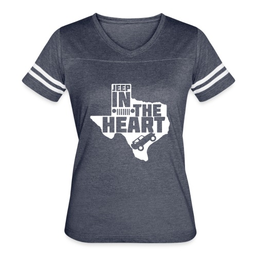 Jeep in the heart of Texas - Women's V-Neck Football Tee