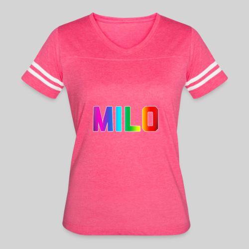 Milo - Women's V-Neck Football Tee