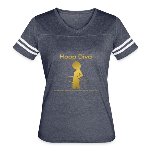 Hoop Diva - Gold - Women's V-Neck Football Tee