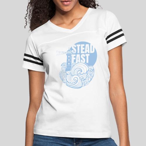 Steadfast - light blue - Women's V-Neck Football Tee