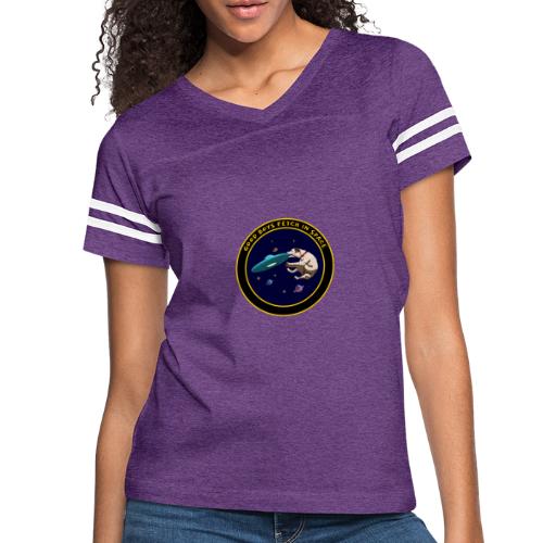 Pupper in Space - Women's V-Neck Football Tee