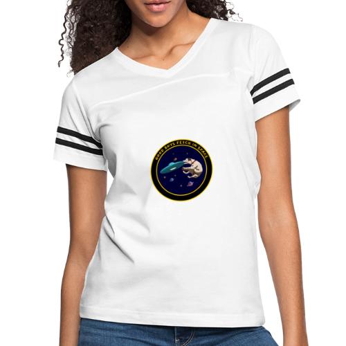Pupper in Space - Women's V-Neck Football Tee