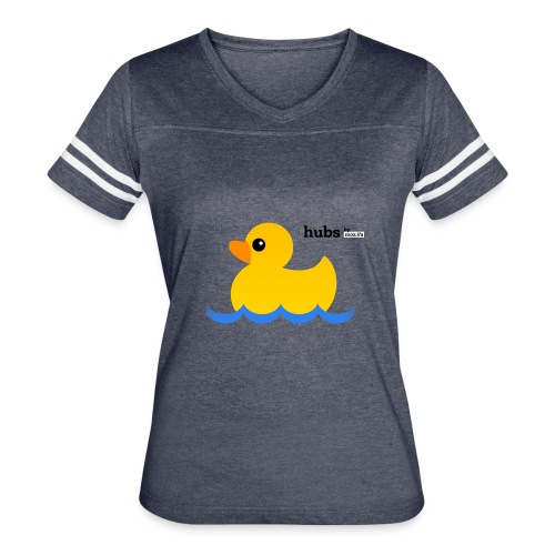 Hubs Duck - Wordmark and Water - Women's Vintage Sports T-Shirt