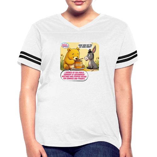 Honey Bear - Fire Tyrants - Women's V-Neck Football Tee