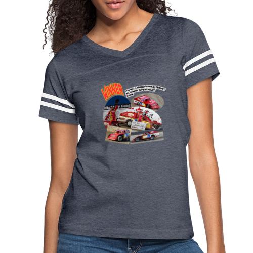 Jonathan Taylor Eldora Speedway FFN#1 Design 1 - Women's V-Neck Football Tee