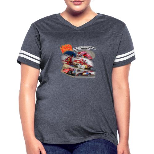 Jonathan Taylor Eldora Speedway FFN#1 Design 2 - Women's V-Neck Football Tee