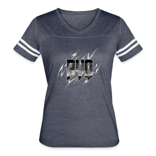 Ayo's Gray - Women's V-Neck Football Tee