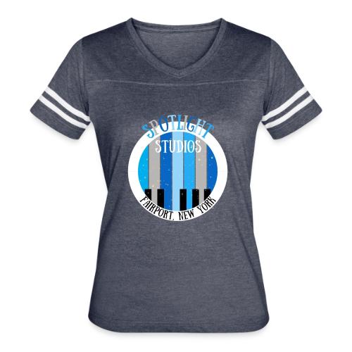 Spotlight Circle Piano Keys - Women's V-Neck Football Tee