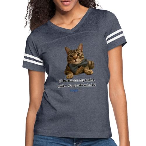 Meowtastic Mindset - Women's V-Neck Football Tee