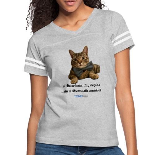 Meowtastic Mindset - Women's V-Neck Football Tee
