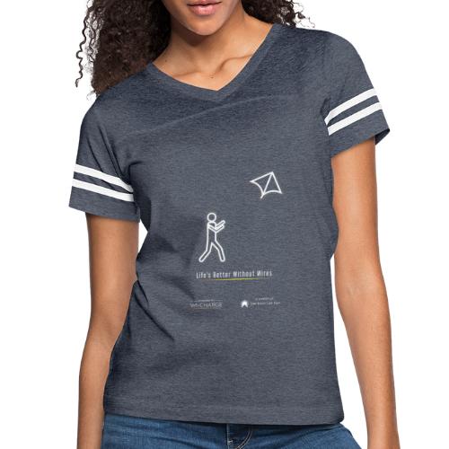 Life's better without wires: Kite - SELF - Women's V-Neck Football Tee