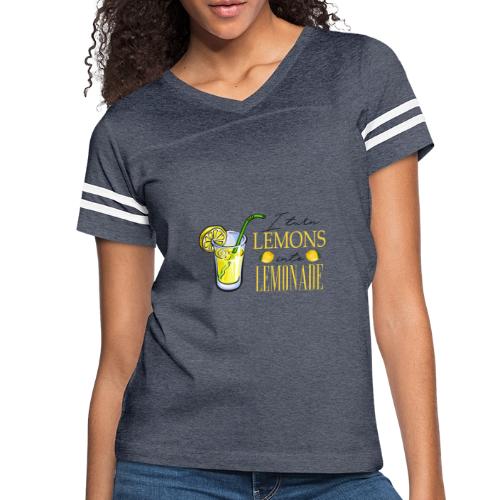I TURN LEMONS INTO LEMONADE - Women's V-Neck Football Tee