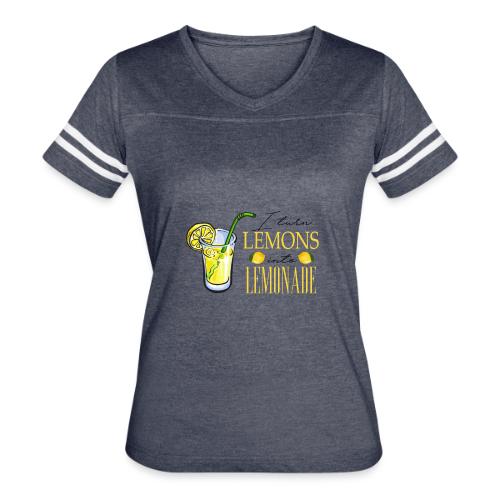 I TURN LEMONS INTO LEMONADE - Women's V-Neck Football Tee