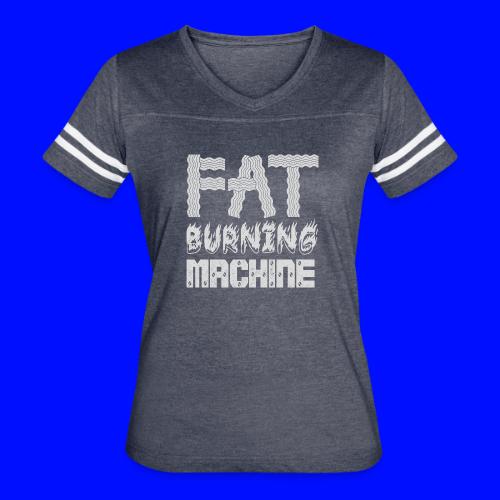 Fat burning machine - Women's V-Neck Football Tee