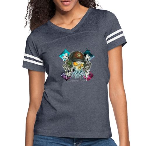 cthulhic Freakhead - Women's V-Neck Football Tee
