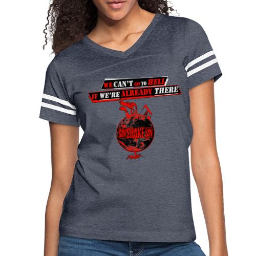 Can't Go To Hell - Women's V-Neck Football Tee