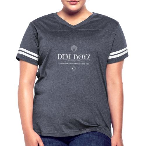 DemBoyz Roll Call (White Edition) - Women's V-Neck Football Tee