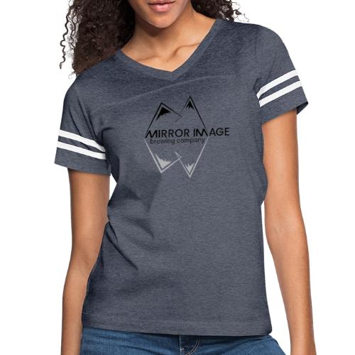 Mirror Mountains Logo - Women's V-Neck Football Tee