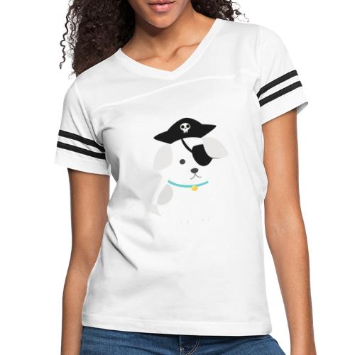 Dog with a pirate eye patch doing Vision Therapy! - Women's Vintage Sports T-Shirt