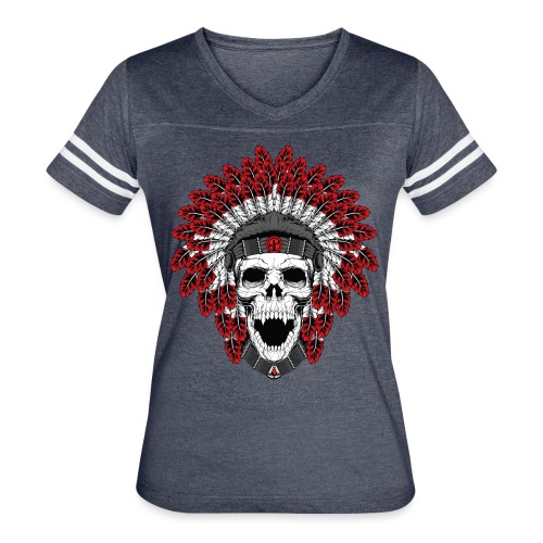 Chief Skull - Women's Vintage Sports T-Shirt