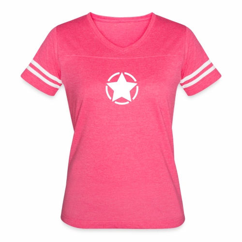 Staff starr 5pt white 14 16 - Women's Vintage Sports T-Shirt