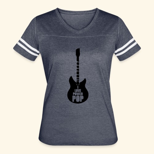 I Love Power Pop Guitar - Women's Vintage Sports T-Shirt
