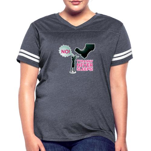 Tyranny Never Sleeps - Women's V-Neck Football Tee